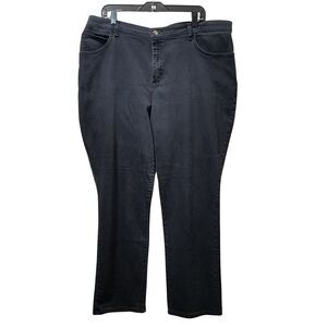 Lee Women’s Relaxed Fit 1889 Straight Leg Black Denim Jeans Size 20W Medium